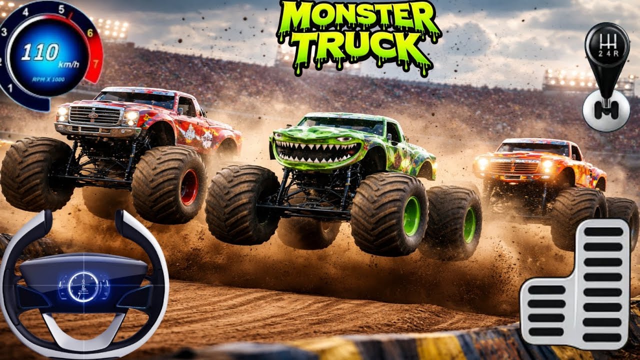4×4 Monster Truck Racing 🤯 || Monster Truck || Android gameplay || 3D monster game #monster #shorts 