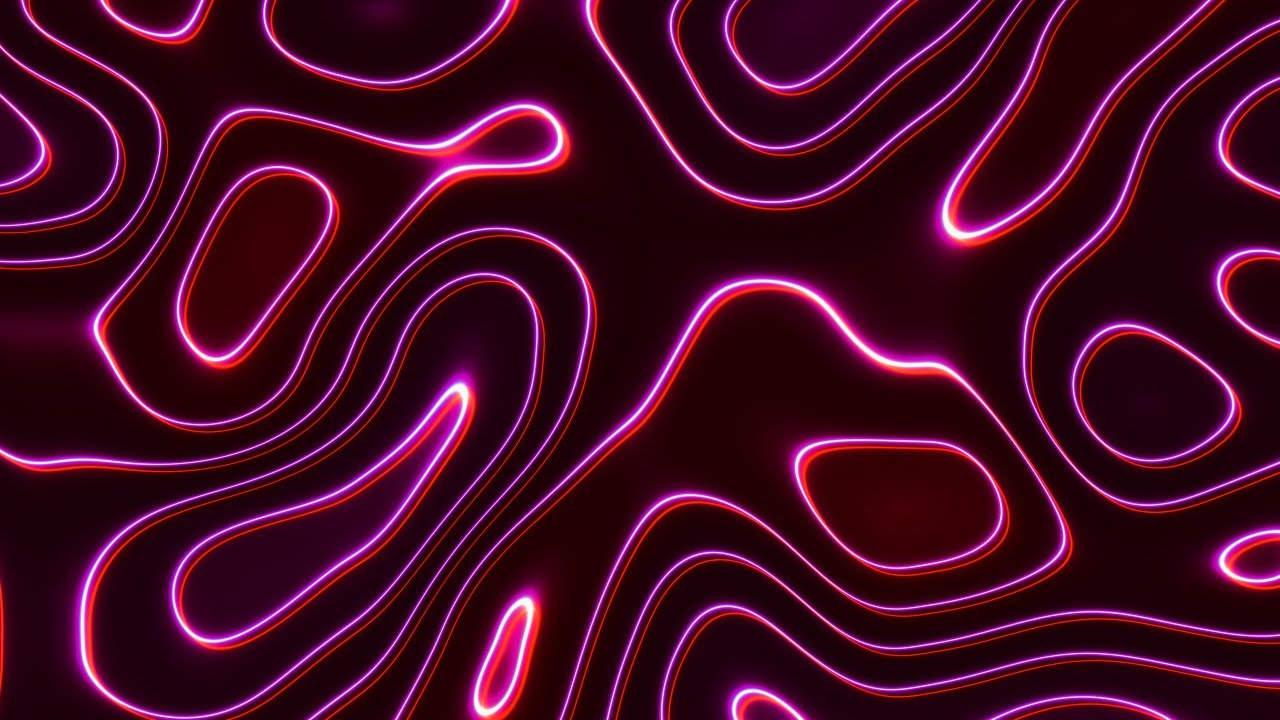 4K Hypnotic Neon Wave • Pink & Red Abstract Screensaver (2-Hour Seamless Loop)
