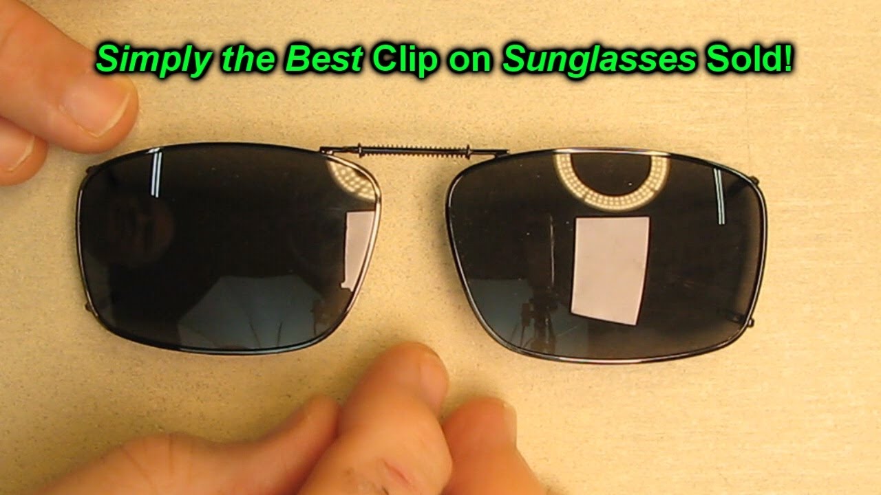 Best Clip on Sunglasses! Foster Grant "Haven" Rec 19 58mm Full Frame & Nice Case Included