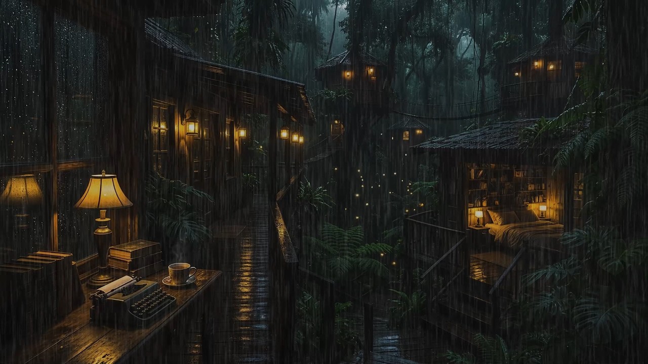 Gentle Rain Around a Quiet Woodland Cabin🌲 | Deep Sleep and Relaxation Sounds