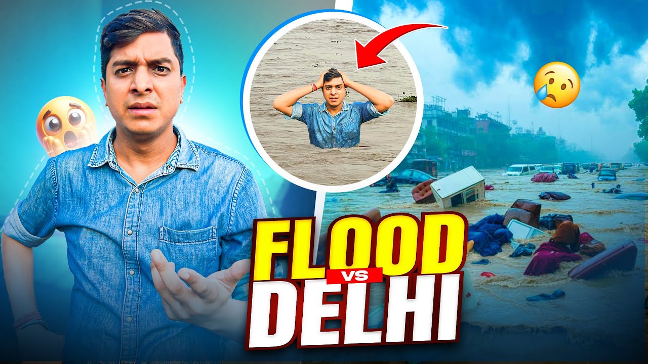 Delhi Floods 2025 🌧️ | Nonstop Heavy Rainfall Causes Chaos in the City!