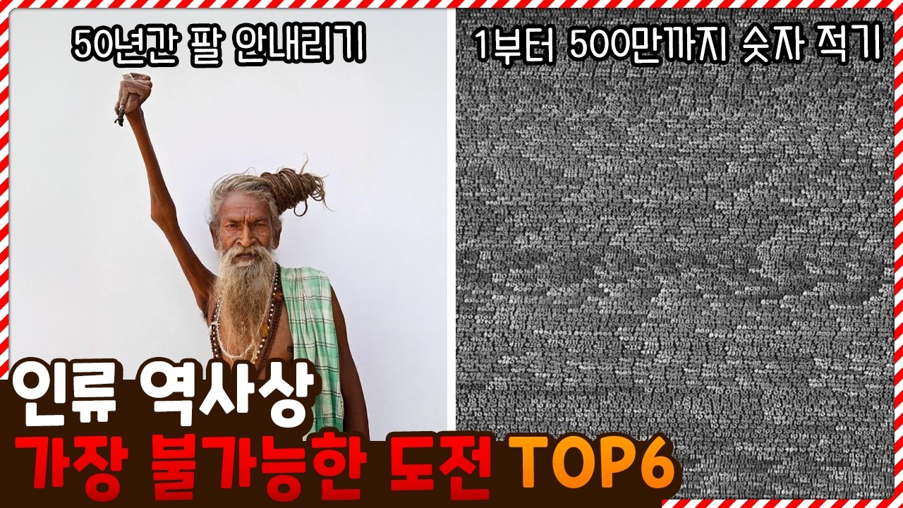 인류 역사상 가장 믿을 수 없는 기록들 TOP6
