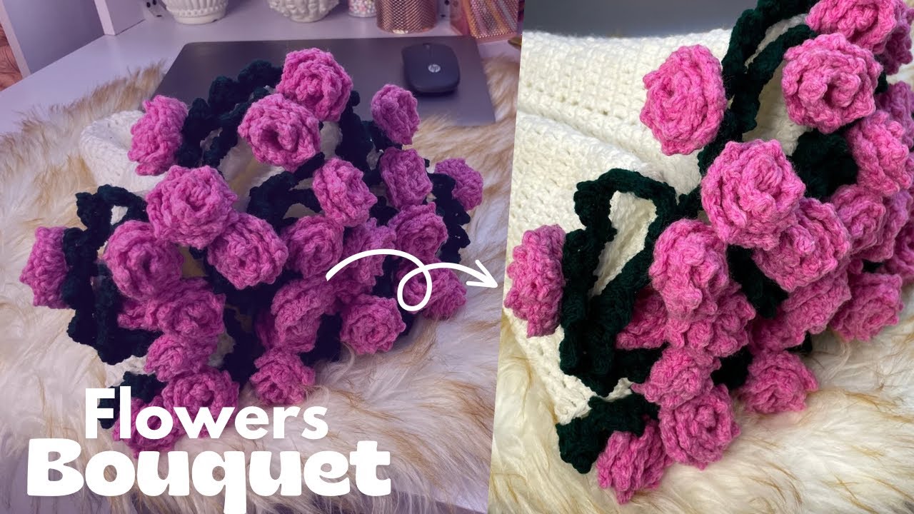 Wow! 🥰 Beautiful Crochet Flower Bouquet | Easy & Stunning 💐| Step-by-Step Tutorial#crochet #croche