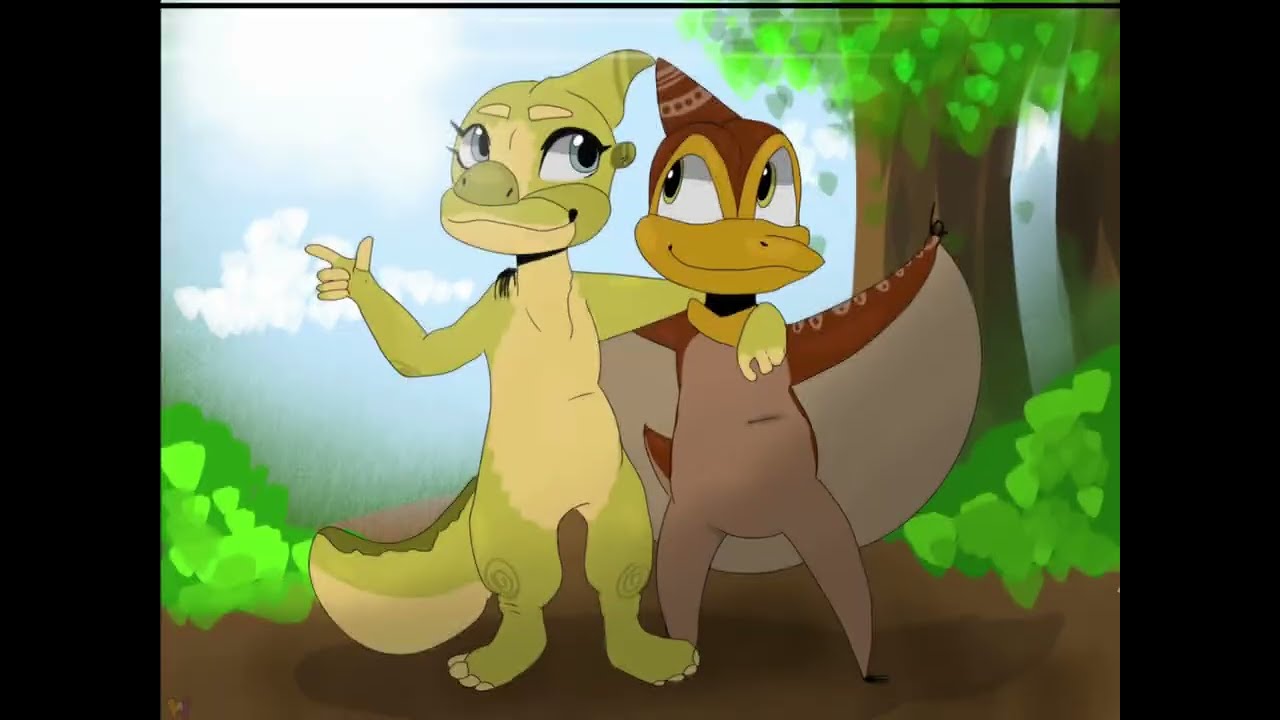 Drawing Petrie and ducky from land before time (speed paint)
