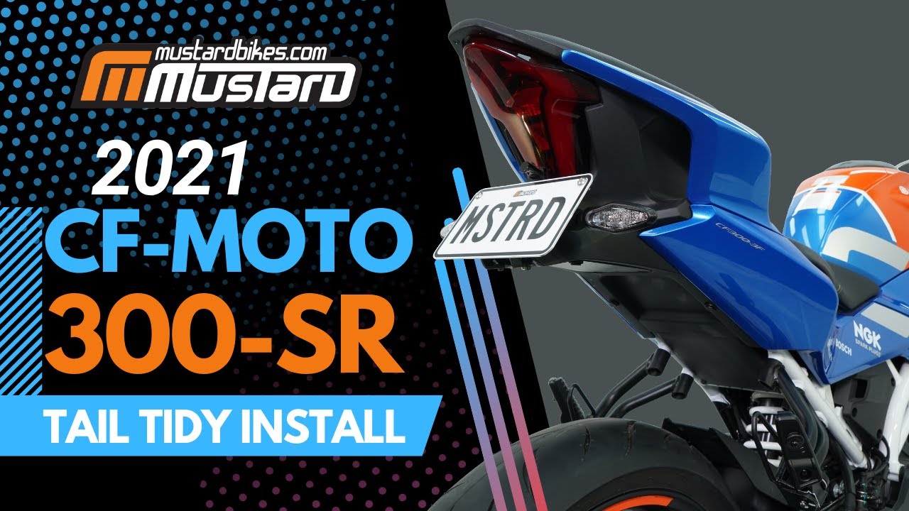 Установка задней накладки Mustard Bikes на CFMOTO 300SR или SS 2021 года