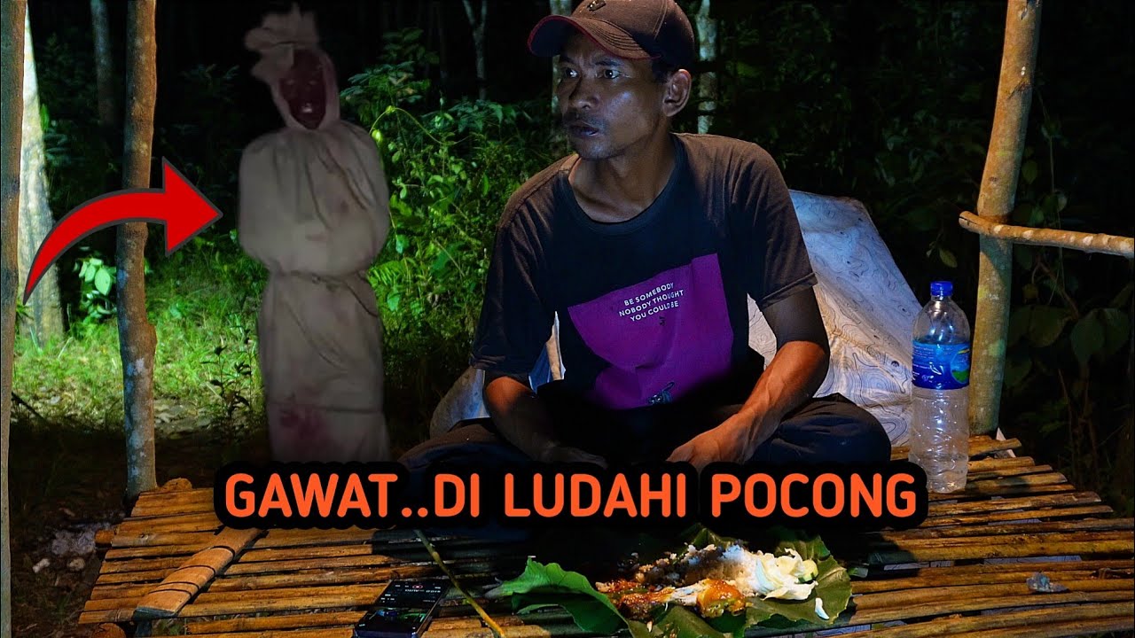 HOROR‼️GAWAT..DI LUDAHI POCONG SAAT HUJAN KEDINGINAN DALAM TENDA