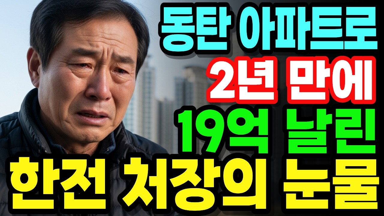 동탄 롯데캐슬의 몰락..딸 신혼집 장만해주려다 19억 날렸습니다 |노후사연|노후자금사연|인생사연