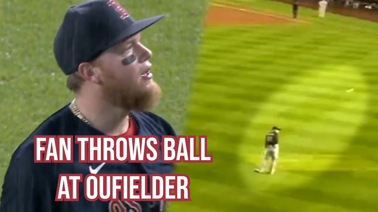 Fan hits outfielder with a ball, a breakdown