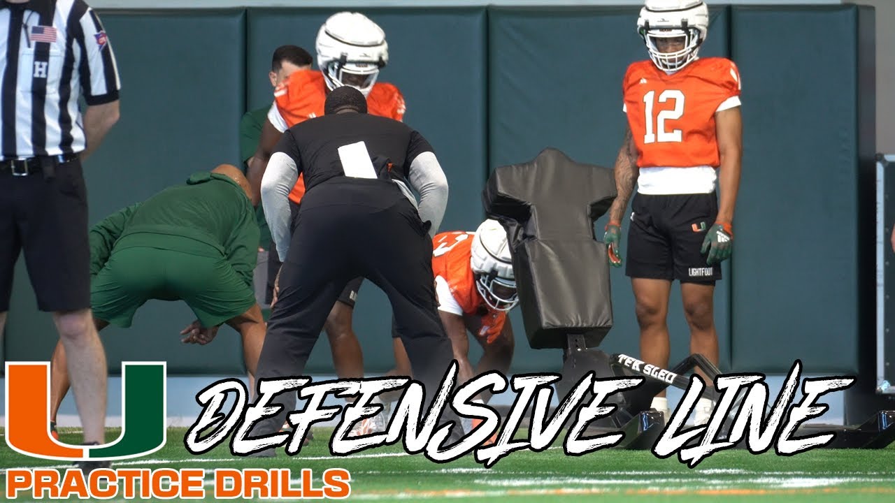 Defensive Line in Practice Drills | Rueben Bain, Akheem Mesidor, Tyler Baron & Elijah Alston