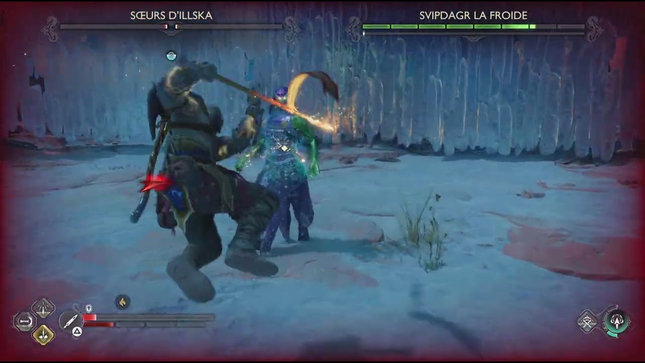 God of War Ragnarok - kratos VS Les Soeurs D'illska et Svipdagr La Froide