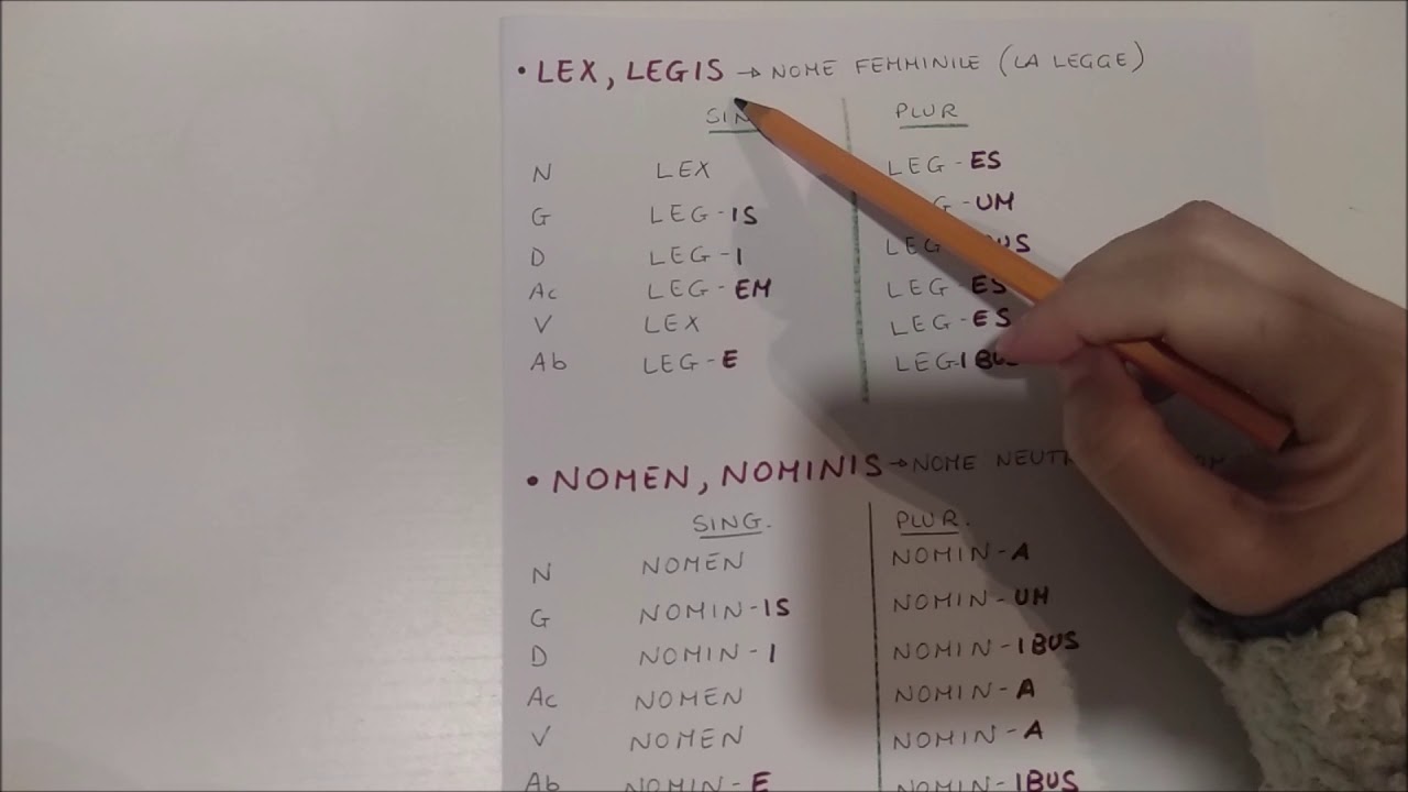 lezione 14 - la Terza Declinazione Latina   nomi del primo gruppo