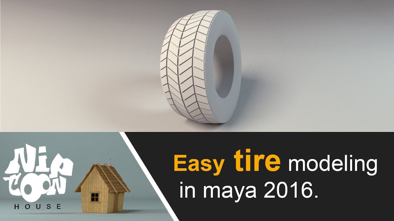 Easy tire modeling in maya 2016 for beginner