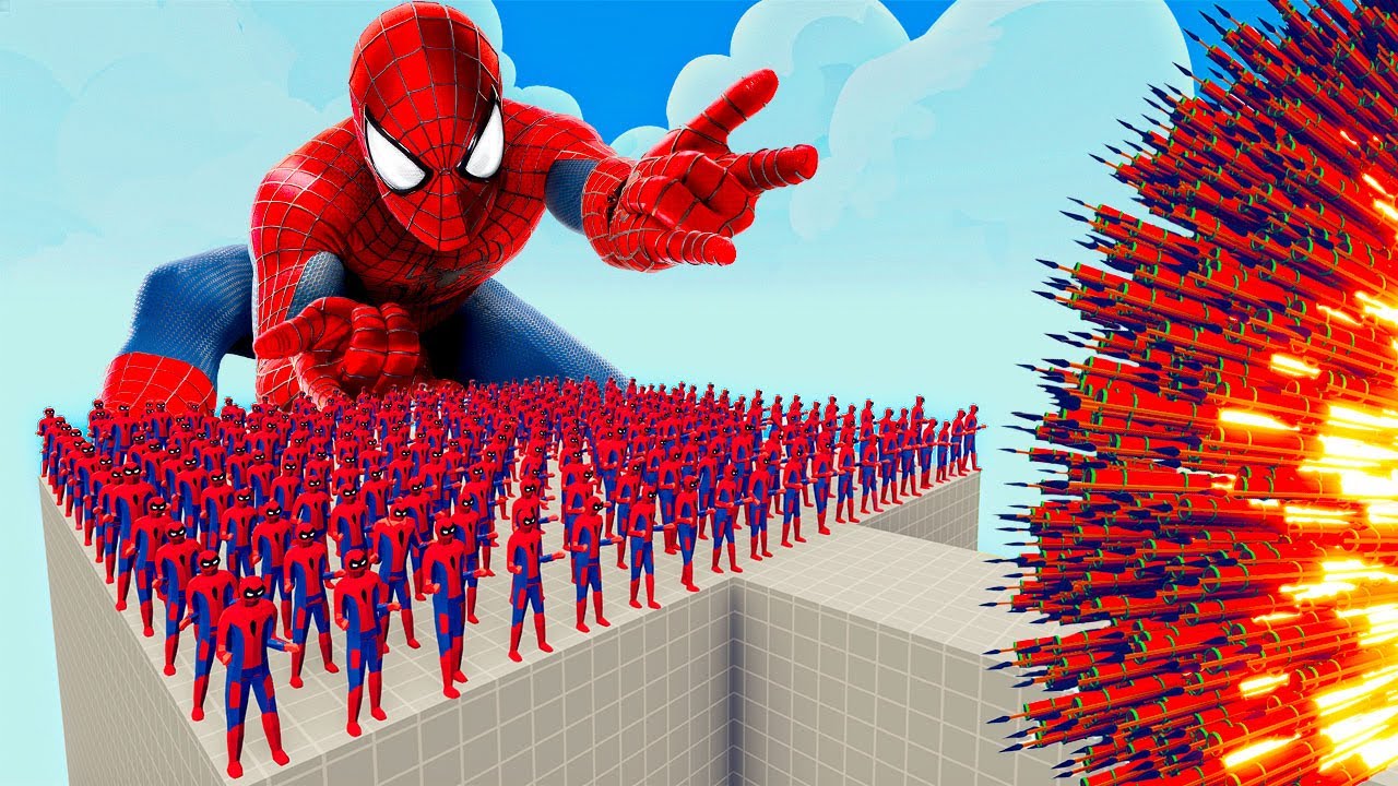 100x SPIDER MAN + 1x GIANT vs 1x EVERY GOD   Totally Accurate Battle Simulator TABS