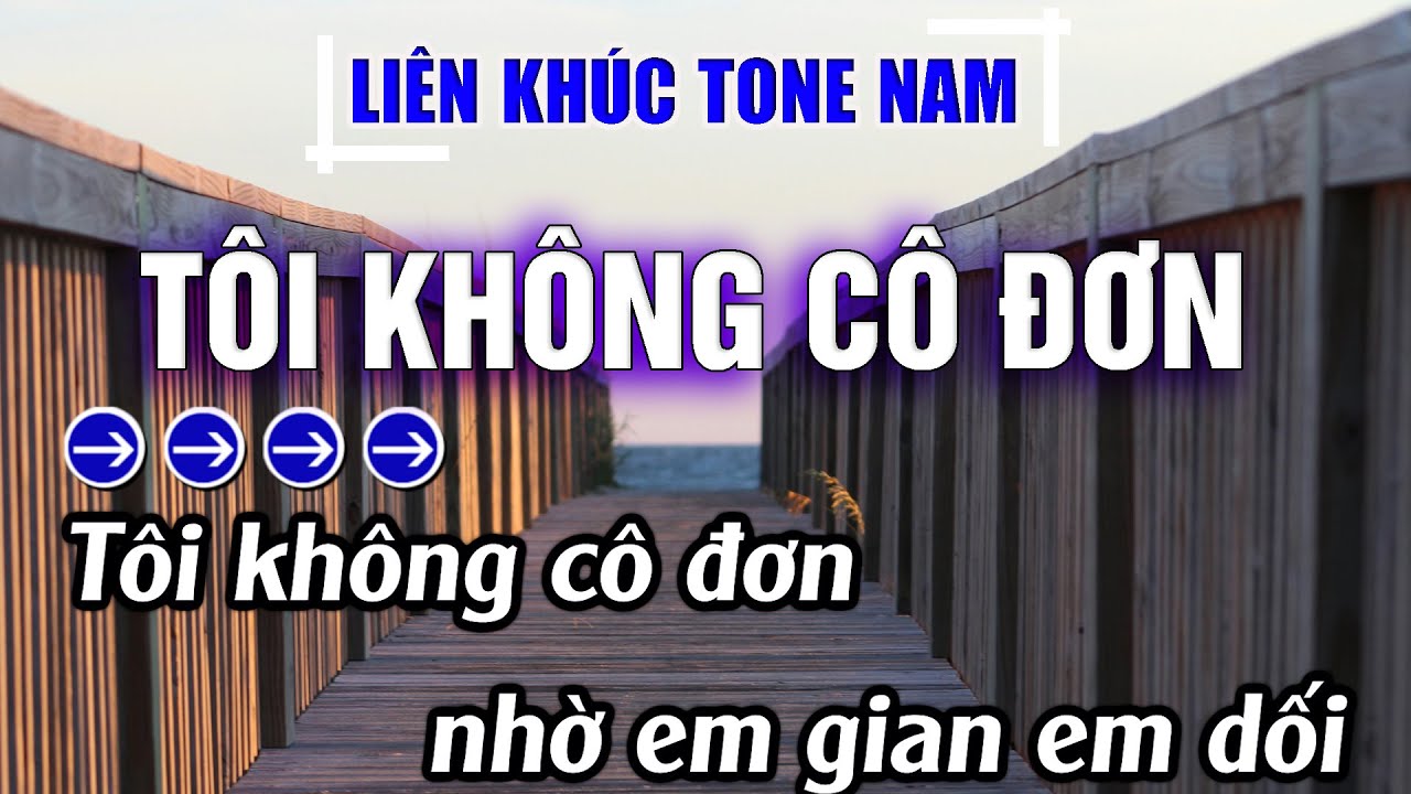 Liên Khúc Bolero Tone Nam Dễ Hát Karaoke Tôi Không Cô Đơn | Karaoke Đăng Khôi