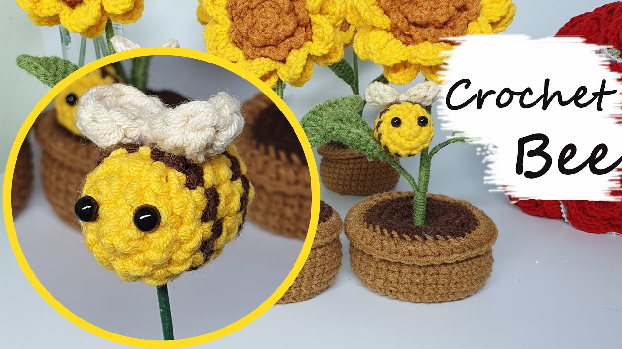 Hướng Dẫn Móc Len Con Ong Mini Dễ Thương Trang Trí | How To Crochet Bee | Beemo Crochet