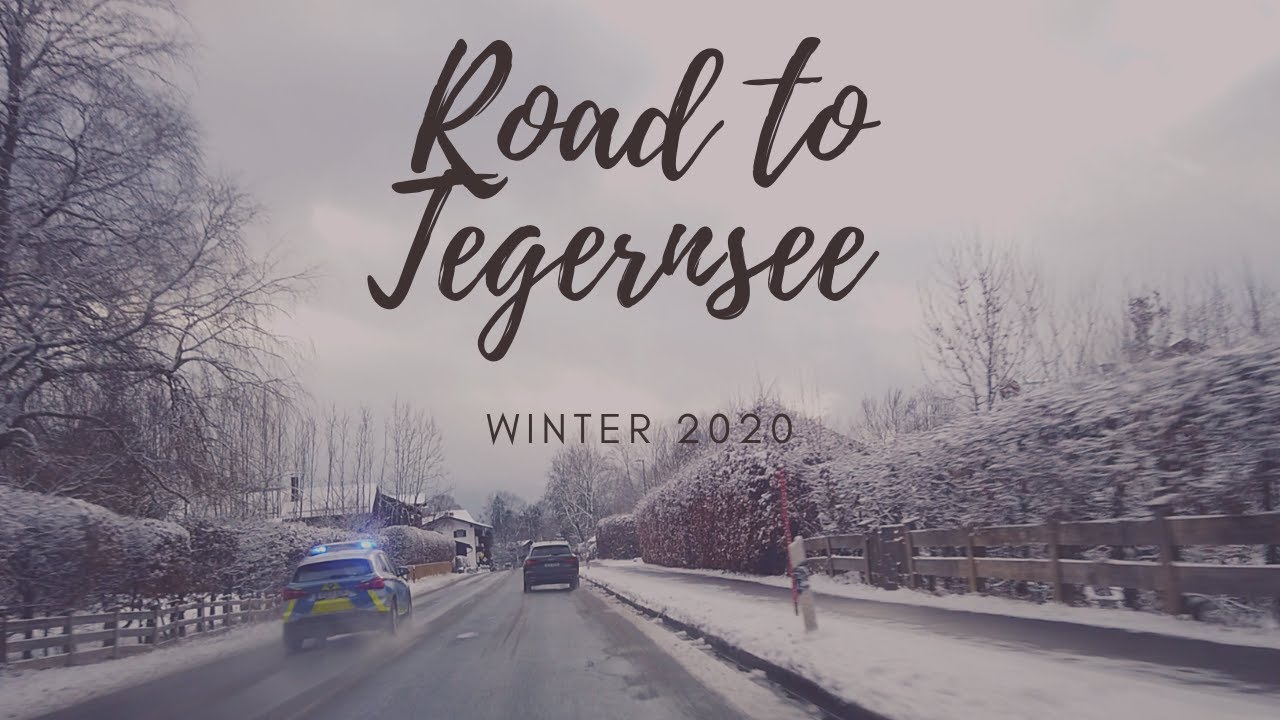 Road to Tegernsee in winter - Driving with the snow mountains view - Travel Cubed, Germany