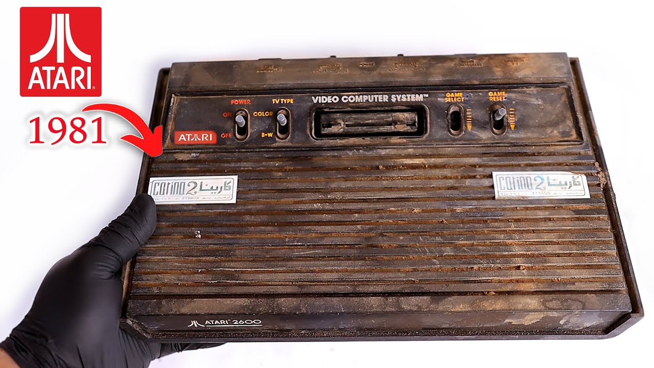 Restoring Atari 2600 - Retro Console Restoration - ASMR