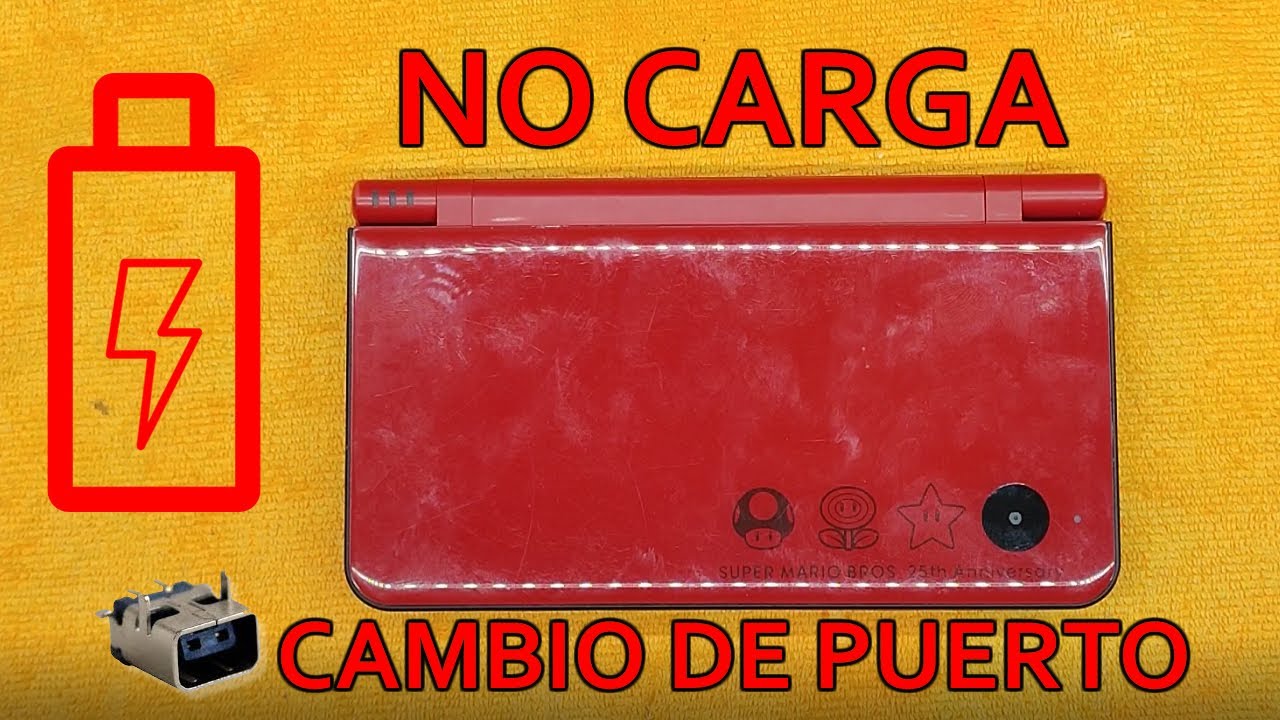 Cambio de puerto o centro de carga DSi XL Repara Bros