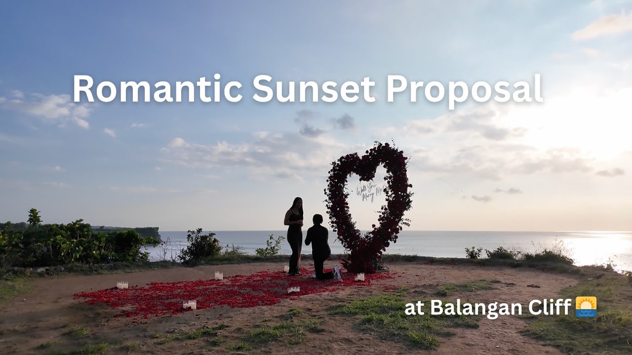 Romantic Sunset Proposal at Balangan Cliff 🌅