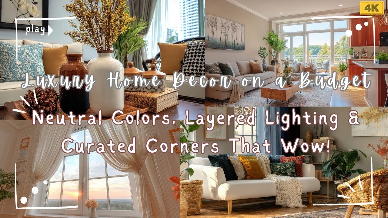 Luxury Home Decor on a Budget | Neutral Colors, Layered Lighting & Curated Corners That Wow!