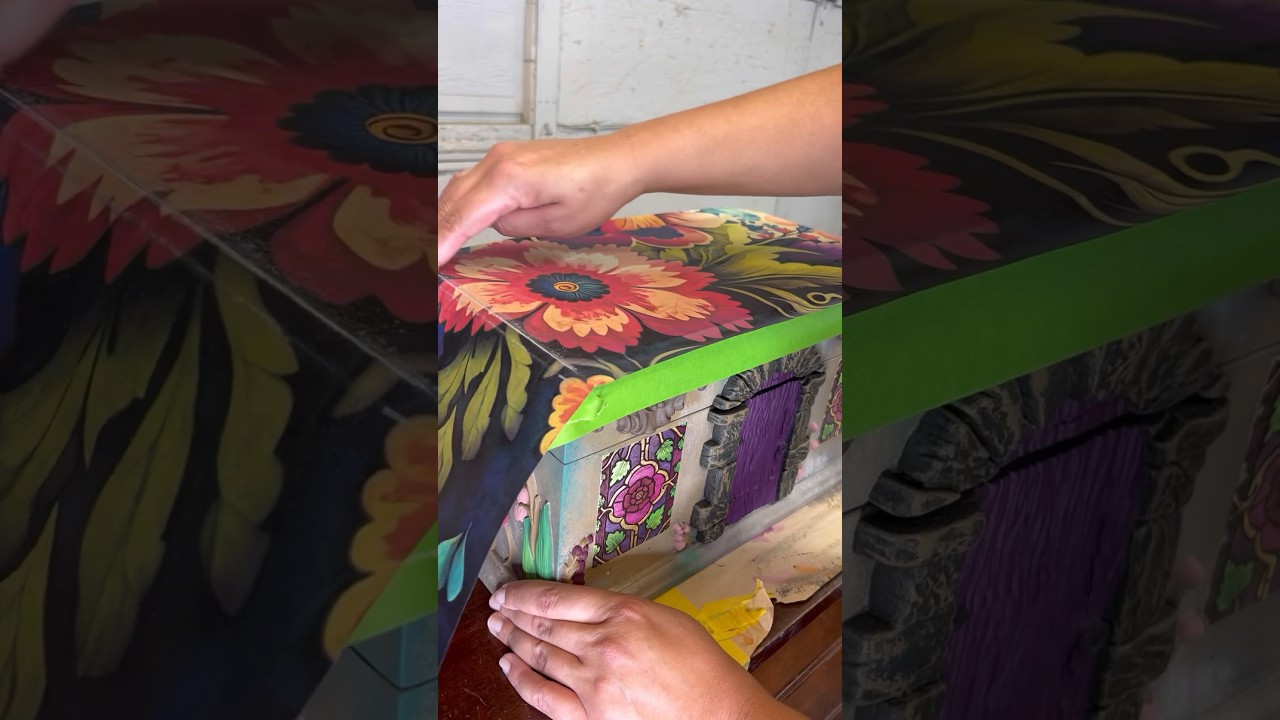 Fairytale Whimsical Vintage Breadbox Makeover | #diyideas #decoupage #smallstorage