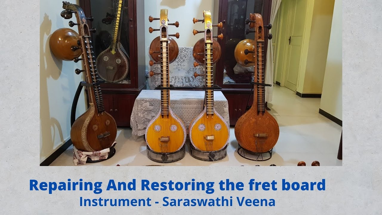 Repairing and Restoring the Fret board ( Melam) | Instrument - Saraswathi Veena
