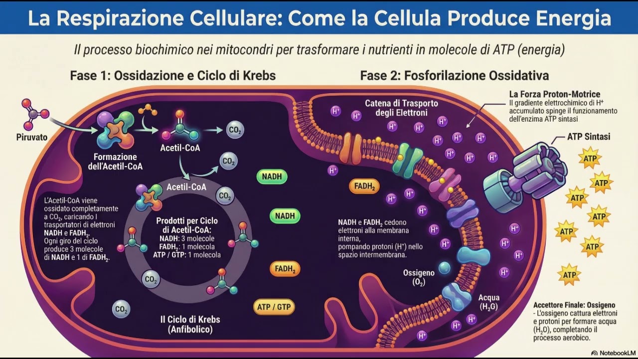 Come i mitocondri convertono cibo in energia