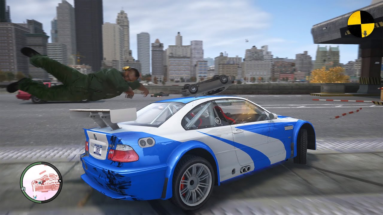 GTA 4 Crazy BMW M3 GTR Crashes Ep.68