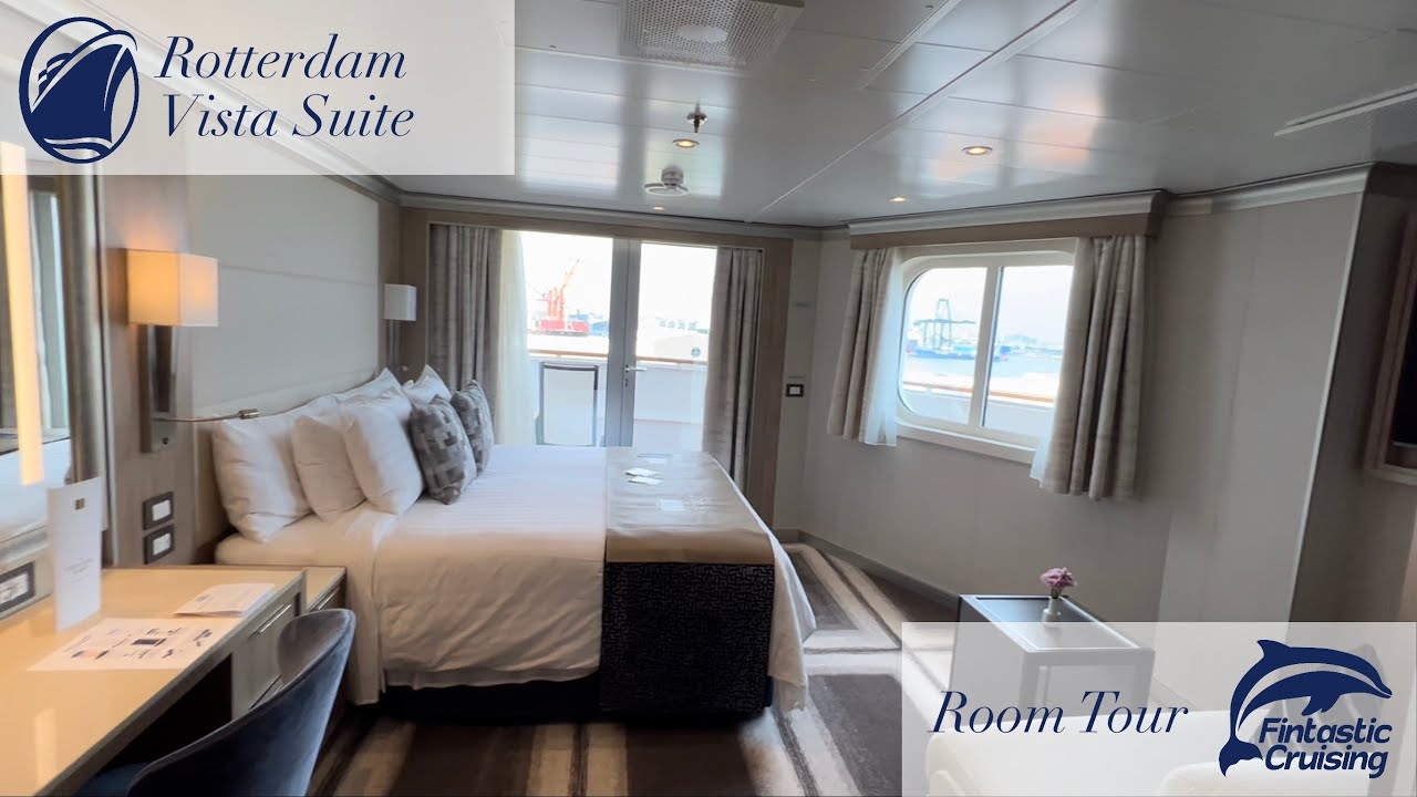 Обзор номера Vista Suite в отеле Holland America Rotterdam.