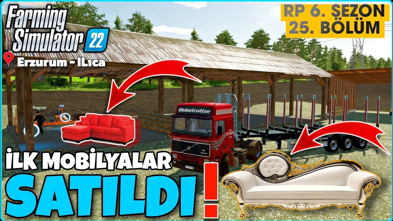 AHŞAP FABRİKASININ İLK ÜRÜNLERİNİ SATTIK - EN KALİTELİ MOBİLYALARI ÜRETİYORUM #farming #fs22