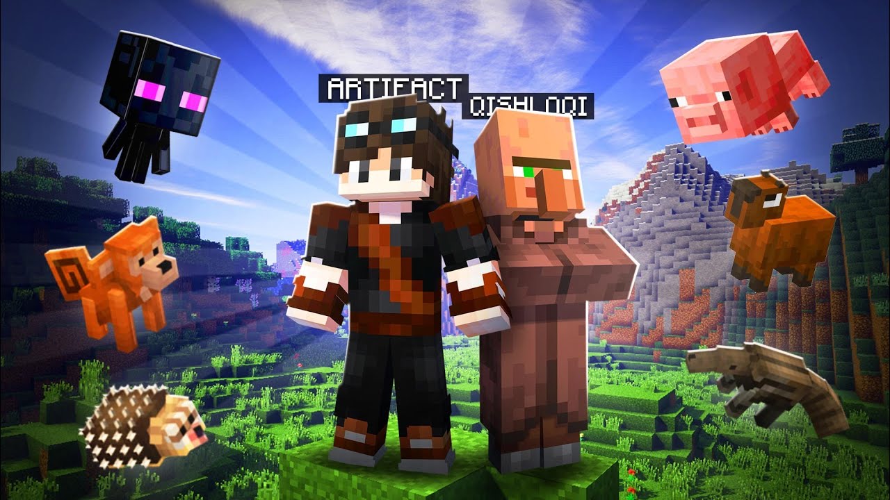 BIZ Minecraftdagi hamma UY HAYVONlarini to'pladik! | Artifact va Qishloqi |  KelingO'ynaymiz. #2