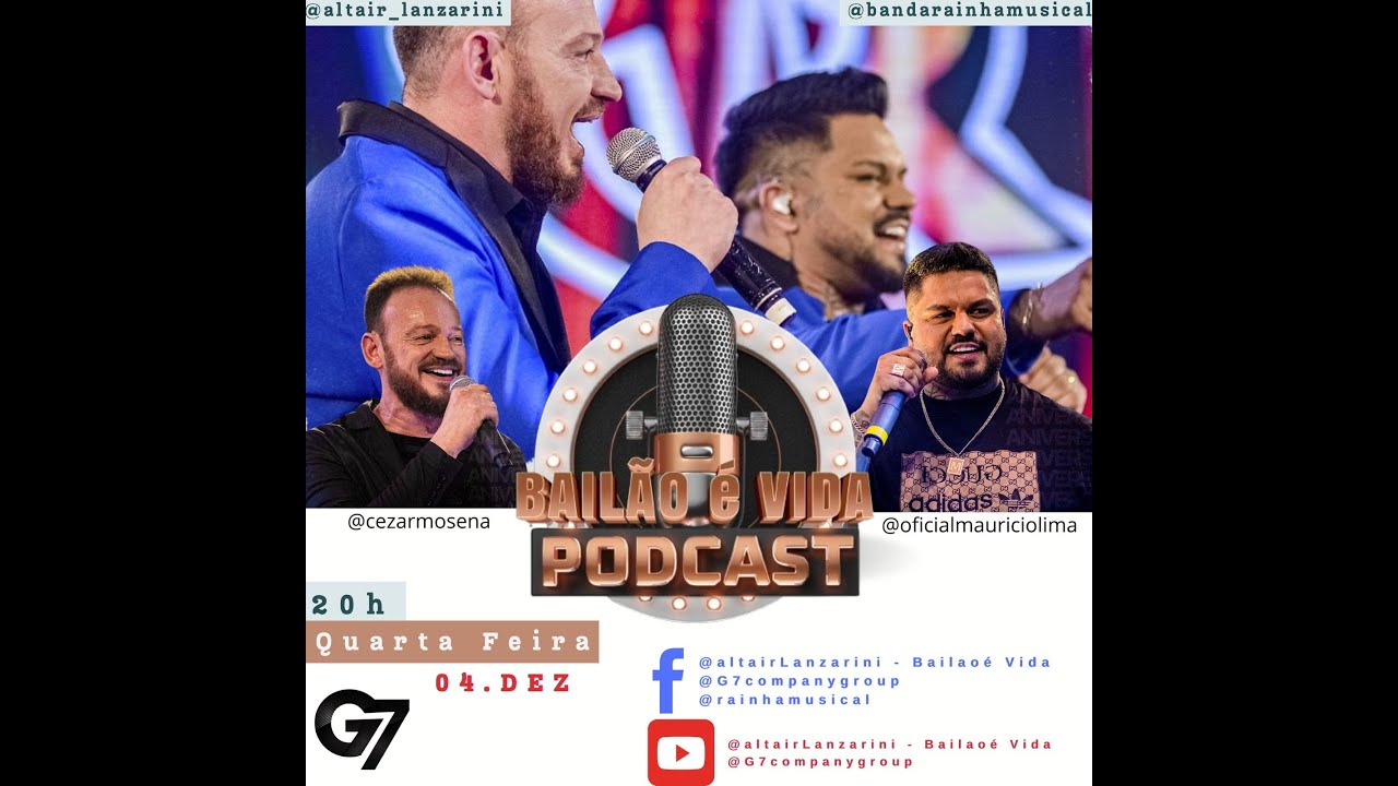 &ldquo;BAIL&Atilde;O &Eacute; VIDA PODCAST 3&rdquo; - Com Maur&iacute;cio Lima e Cezar Mosena - Rainha Musical | 04 - 12 - 2024