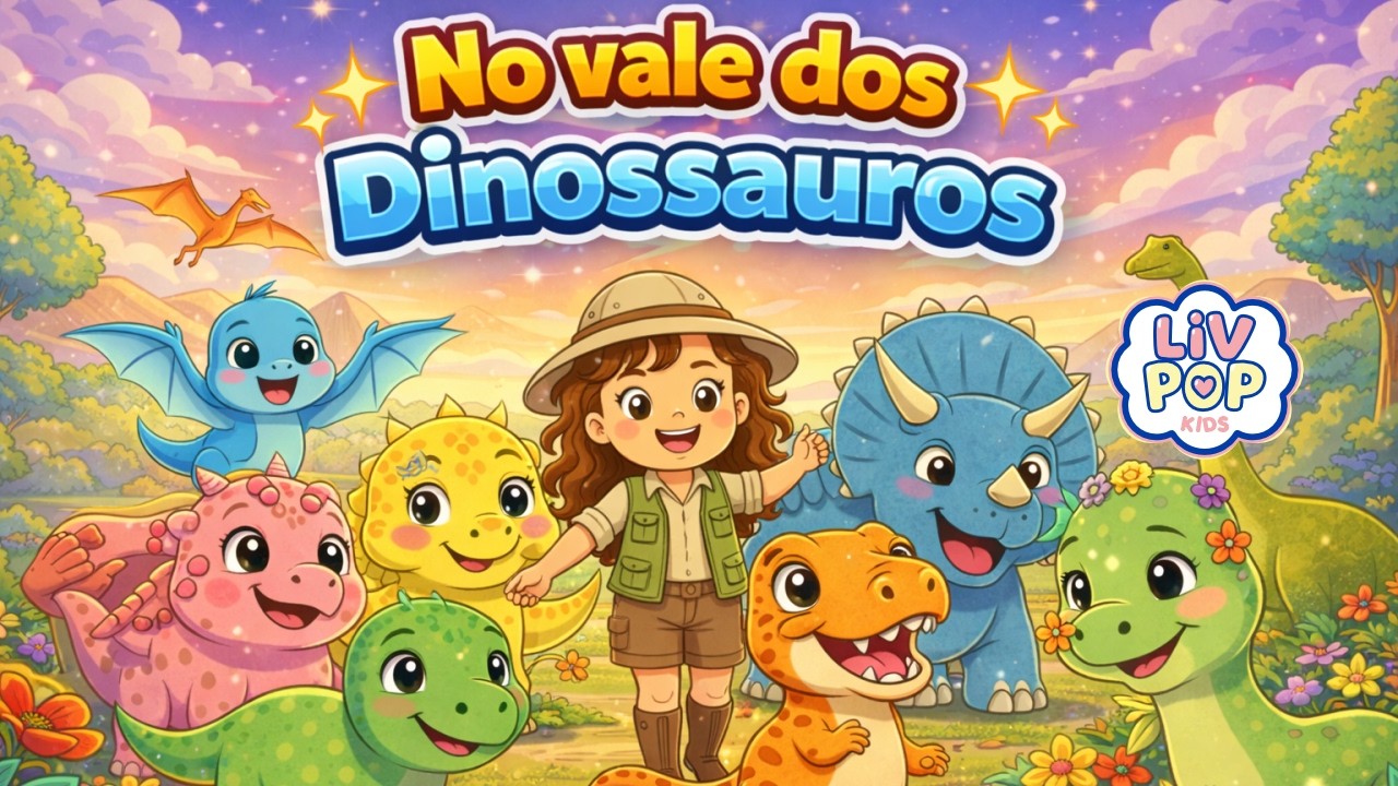 No Vale dos Dinossauros - LivPopKids Oficial - Música Infantil