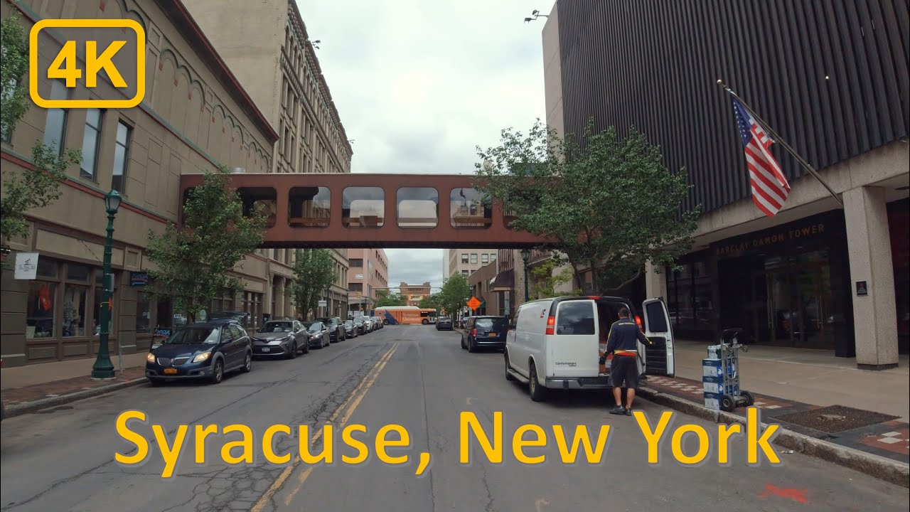 Driving in Downtown Syracuse, New York - 4K60fps