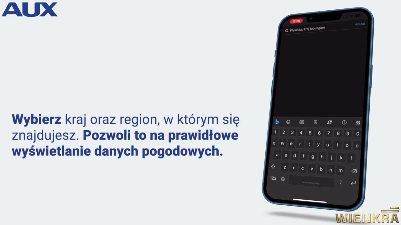 Pompy ciepła AUX -  sterowanie przez aplikację mobilną.  Instrukcja konfiguracji modułu WiFi.