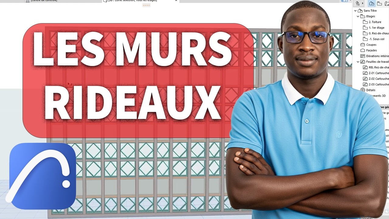 Comprendre l'outil mur rideau dans ArchiCAD