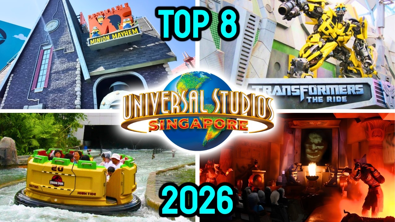 Топ-8 ЛУЧШИХ аттракционов в Universal Studios Singapore | (2026)
