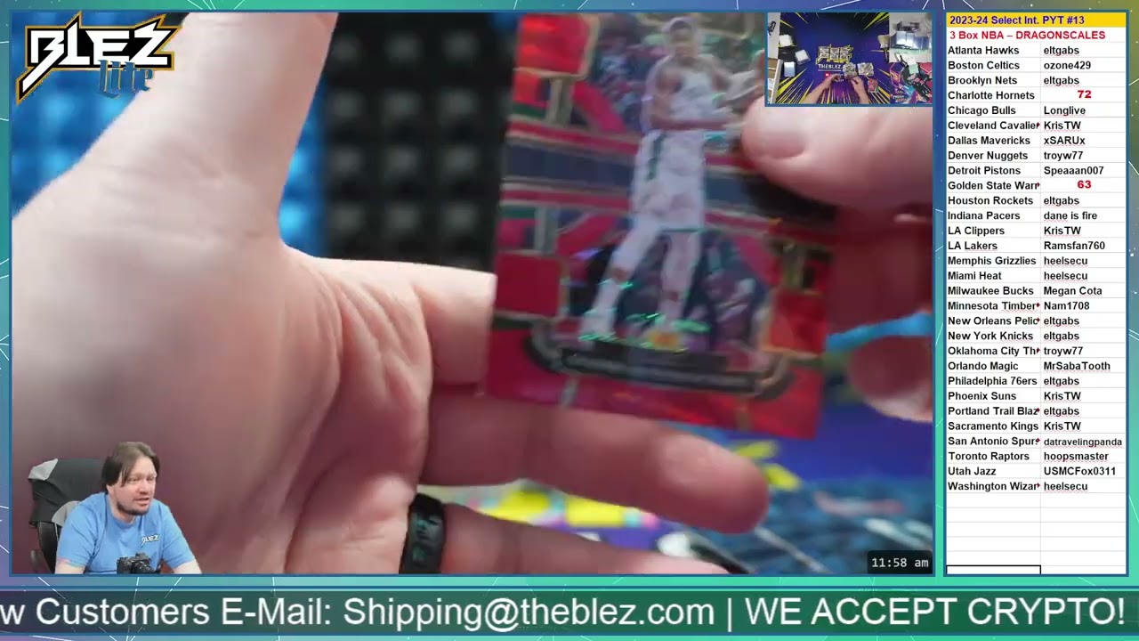 2023-24 Panini Select Hobby International NBA 3 Box Break #13 Pick Your Team