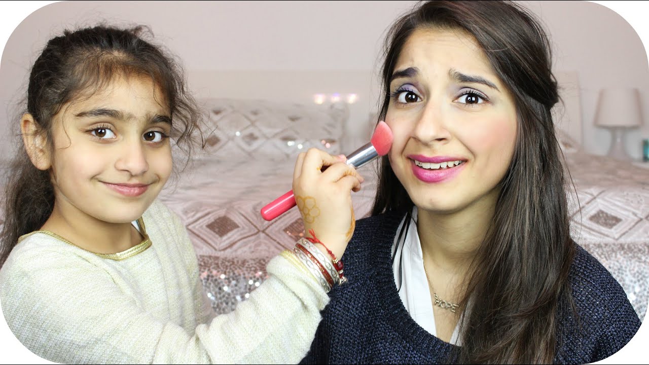 CHALLENGE - Kleine Cousine schminkt mich | Sanny Kaur