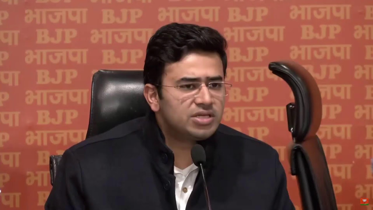 Joint Press Conference by Shri Pratap Simha, Shri Tejasvi Surya, Shri PC Mohan & other MPs at BJP HQ