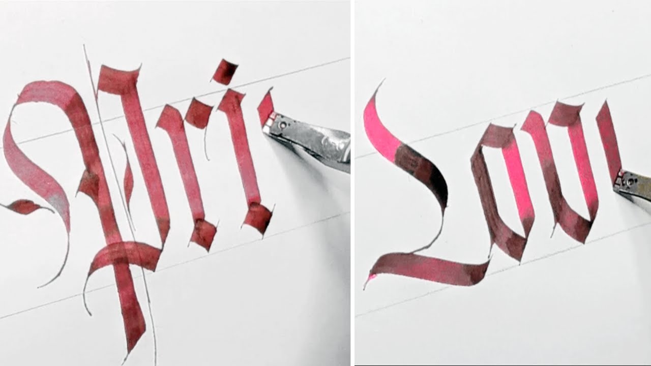 AMAZING CALLIGRAPHY, LETTERING, AND ACANTHUS DRAWING x 16 YEARS OLD ARTIST