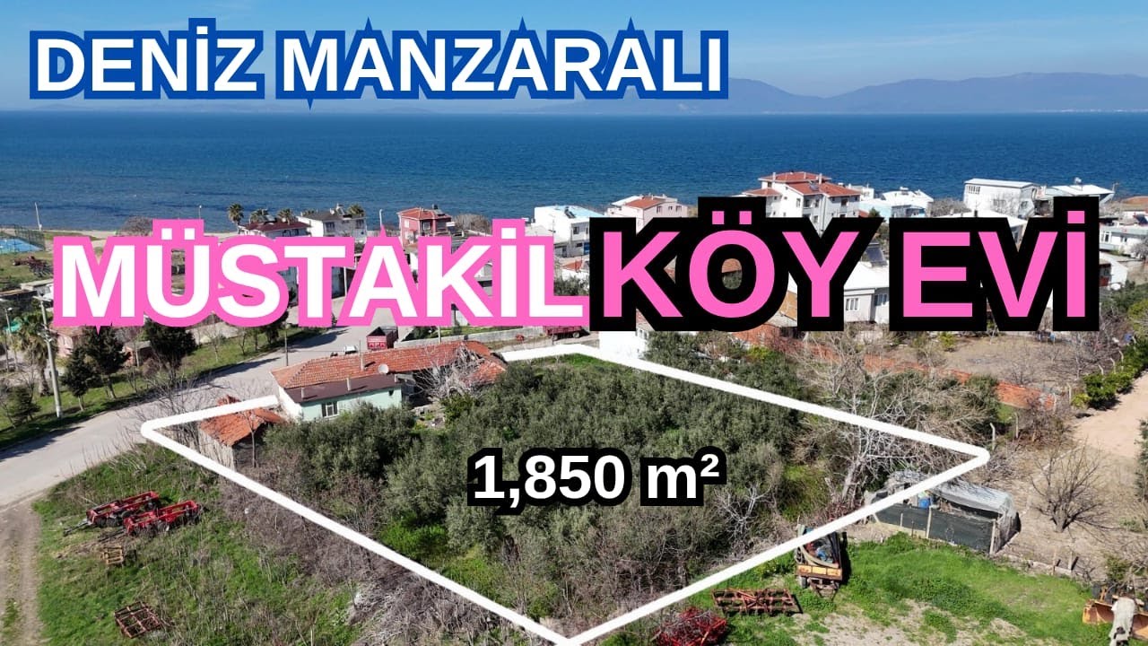 498((( SATIŞ DIŞI))) Deniz Manzaralı 1,850 m2 Müstakil Köy Evi ((( FİYAT 5.850.000