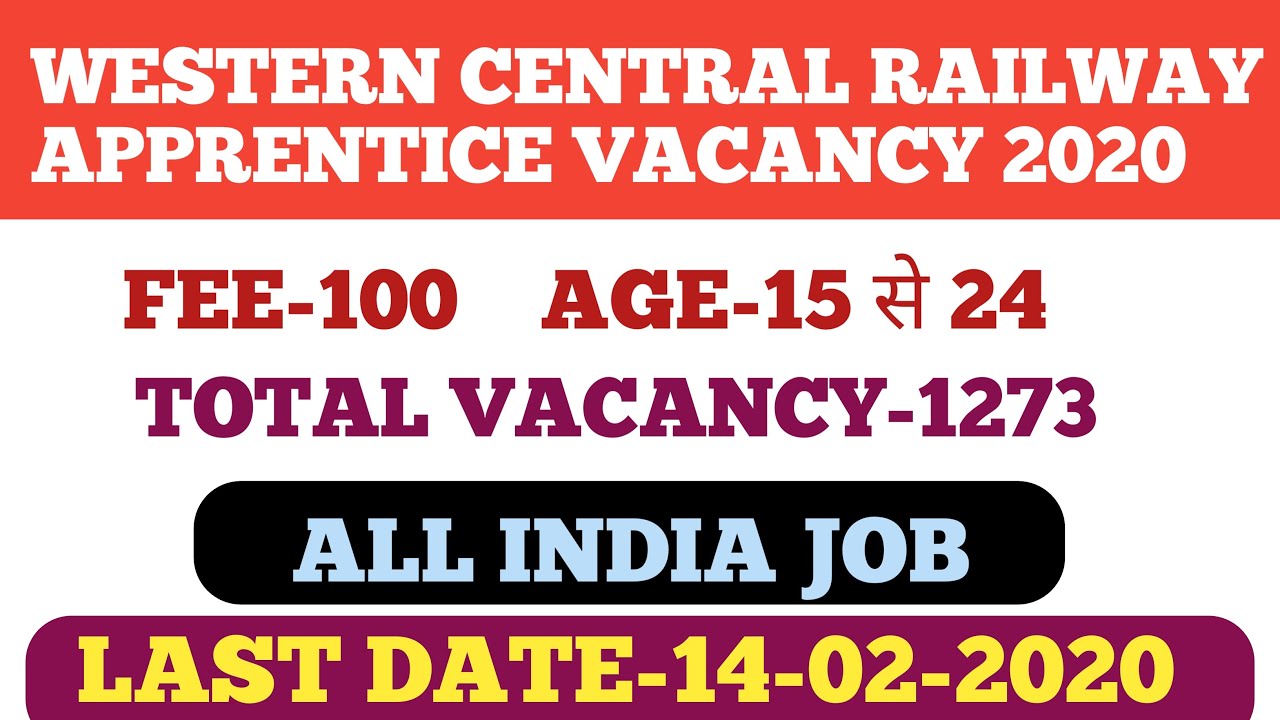 Western central railway apprentice 2020 | 10th,12th and ITI students