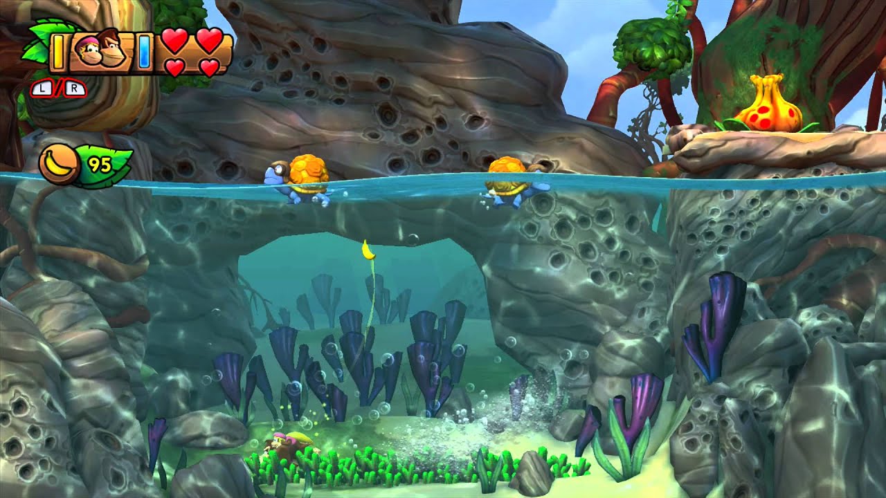 Donkey Kong Country: Tropical Freeze - Shipwreck Shore (1-2) 100% Walk Through