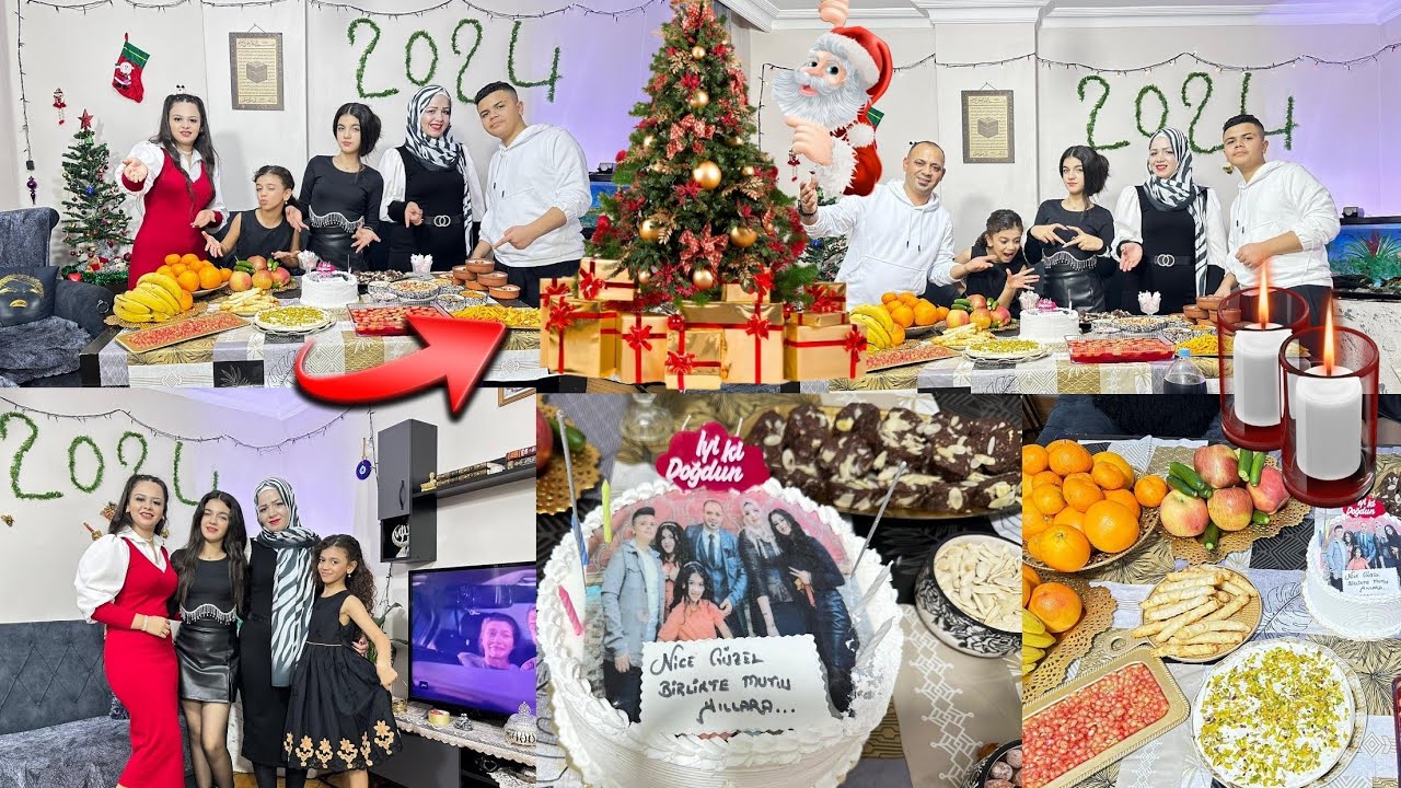 ليلة رأس السنه🎅🎄 كيف قضينا واشترينا🎁 هدايا للعائله ورقص💃 واغاني 🎉ودعنا 2023/واستقبلنا عام/2024/🤲