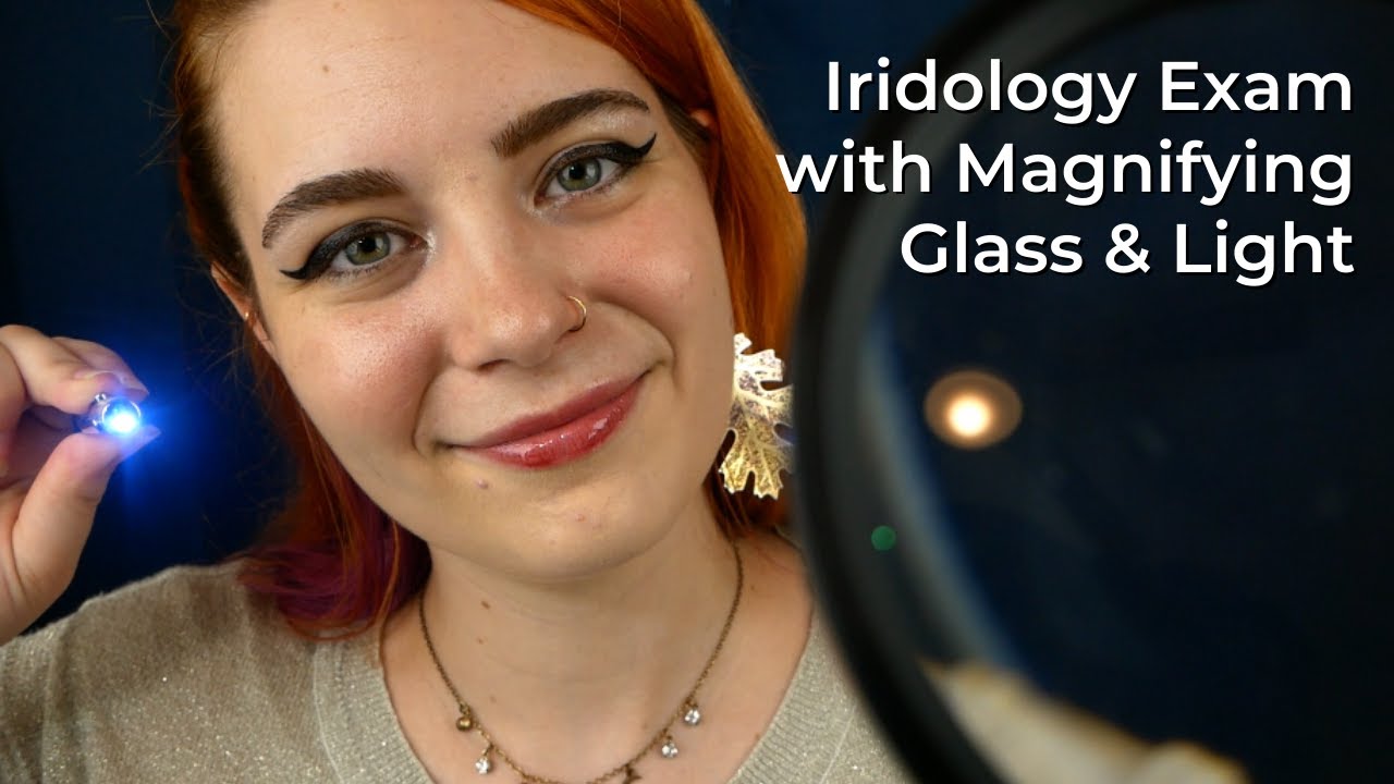 ASMR Iridology Examination with Magnifying Glass & Light 🌟 | Soft Spoken Pseudoscience RP