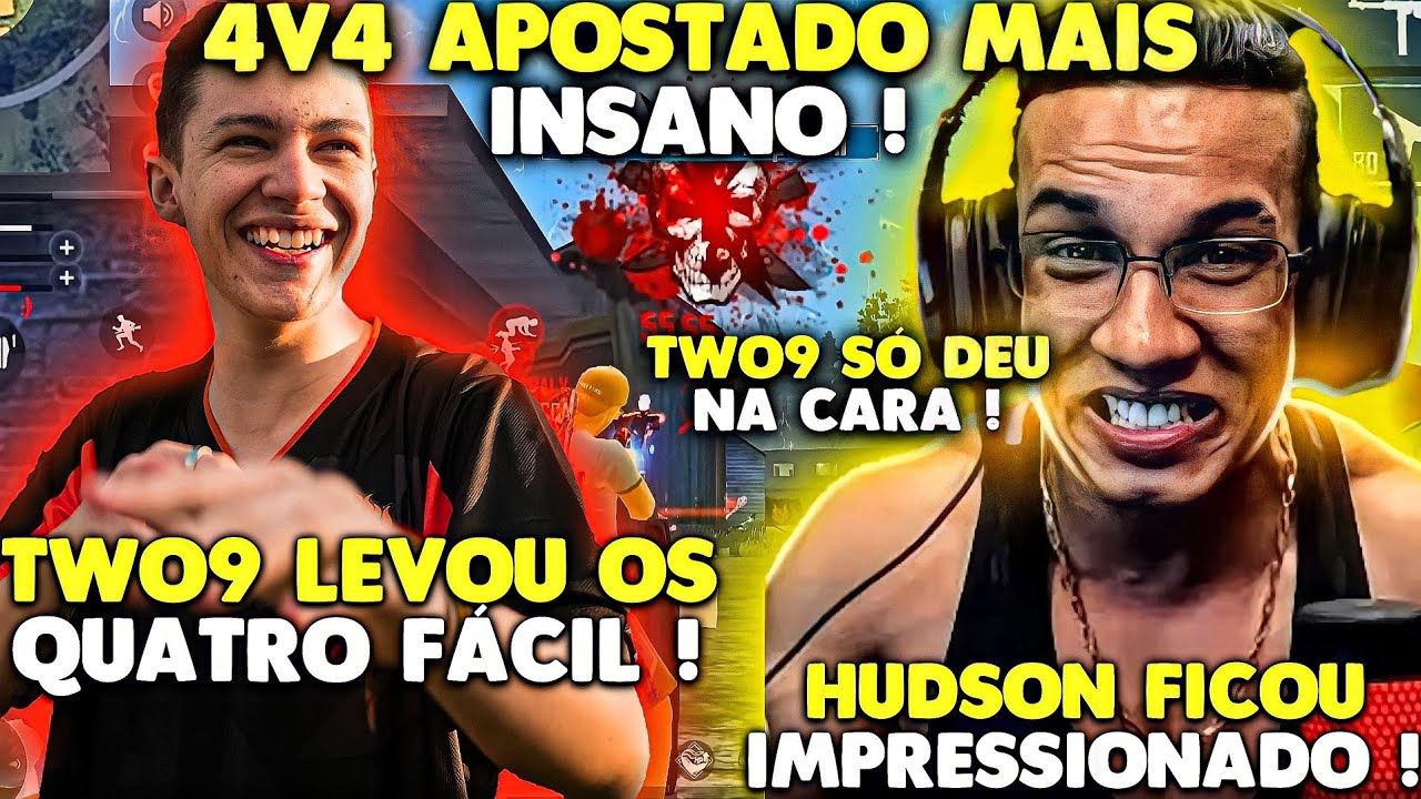 TWO9 LEVOU OS 4 E IMPRESSIONOU HUDSON AMORIM - LOS GRANDES HUMILHOU - 4v4 APOSTADO MAIS INSANO !!