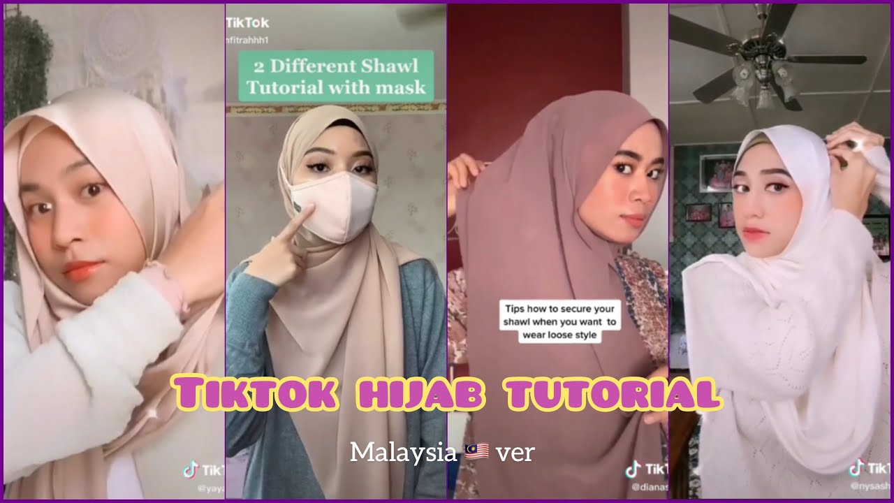 🇲🇾 Tiktok Hijab/Shawl Tutorial for Muslim’s Girl 🧕🏻 ((Malaysia.ver))