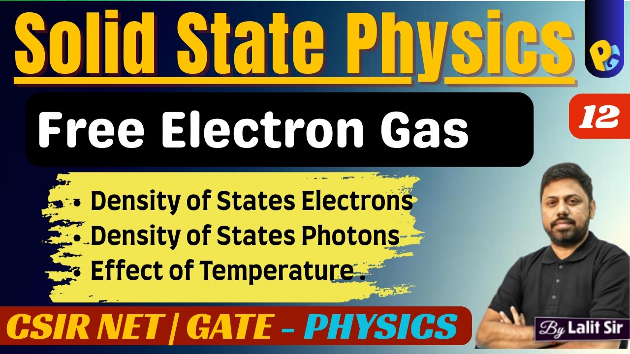 Lec 12 | Density of States | Electrons & Photons  | Solid State Physics | POTENTIALG