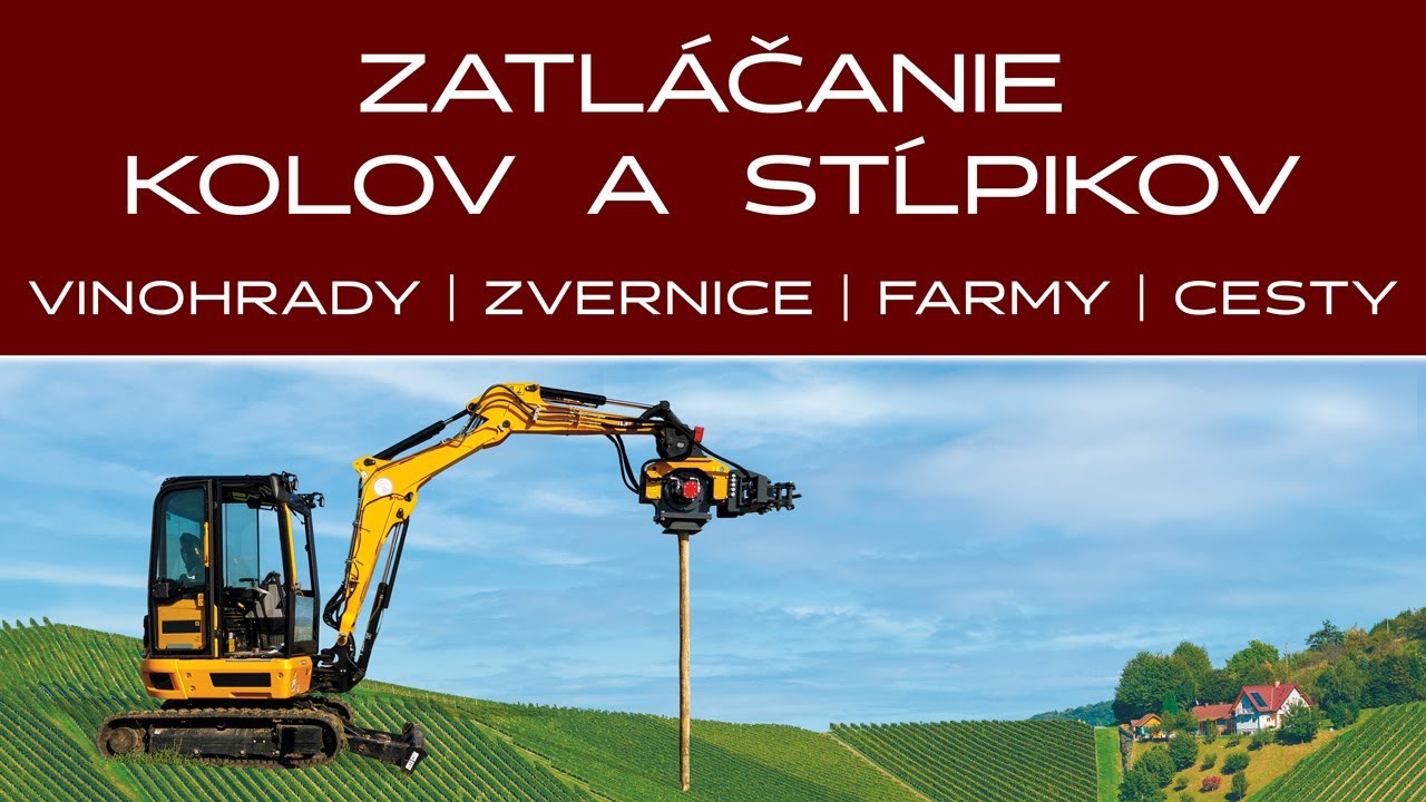 Zatl&aacute;čanie ag&aacute;tov&yacute;ch kolov a kovov&yacute;ch stĺpikov r&yacute;chlo a presne. Vinohrady, farmy, cesty. Sandtner Co